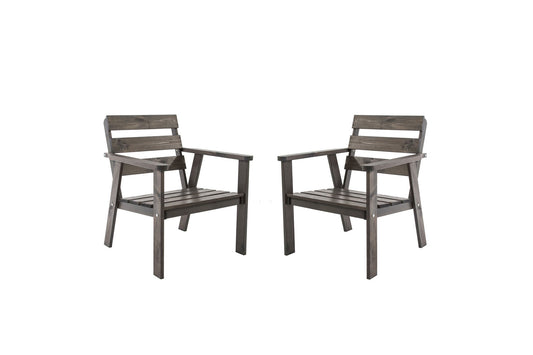 Atlanta Chairs Set, Grey chairs, chair, seat, seating, wooden, garden, patio, backyard, outdoor, garden furniture, UK, eco-conscious, Sanctuary, Sanctuary Lifestyle www.sanctuary-lifestyle.com