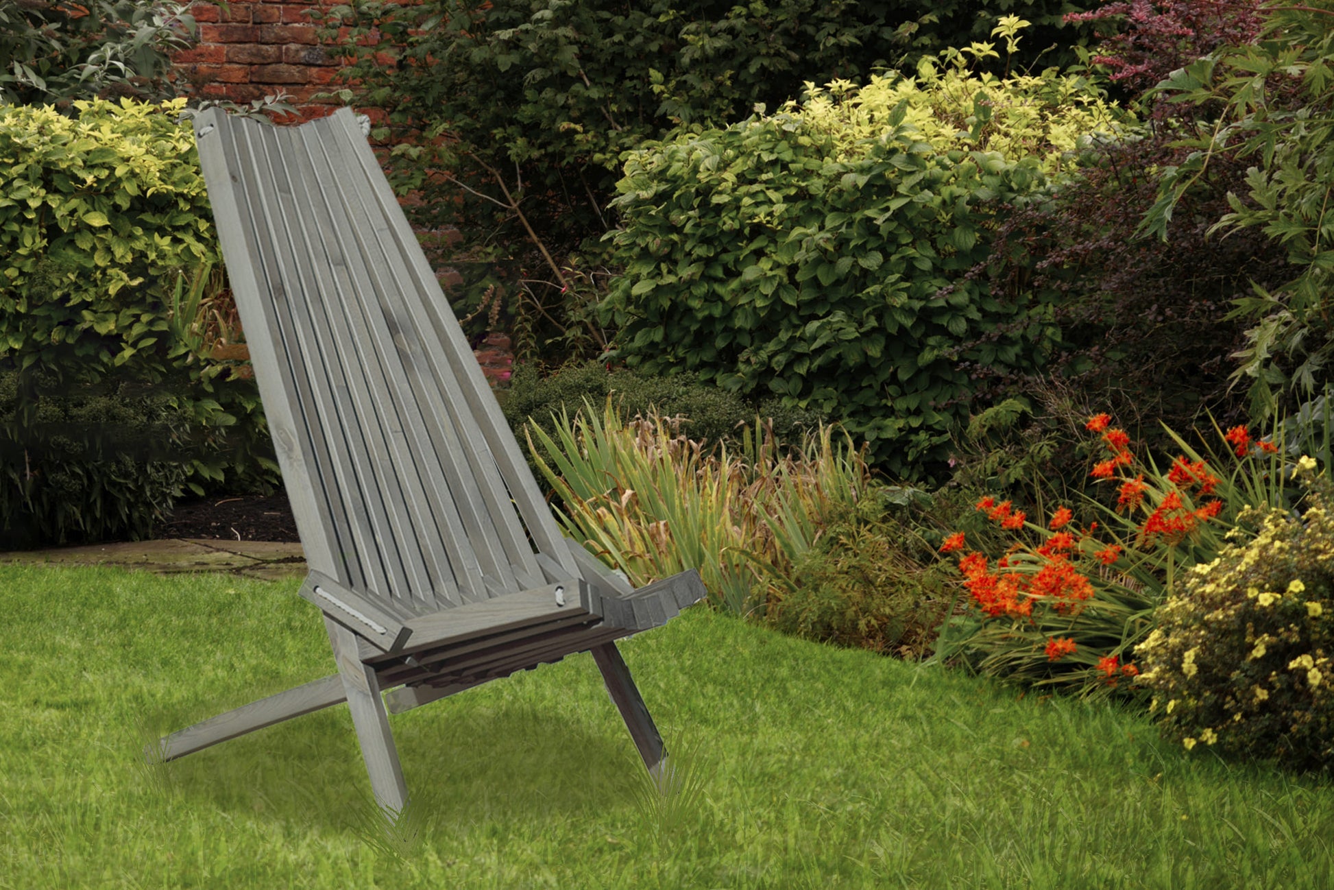 Calcutta Freestanding Lounger, Ash Grey, Recliner, chair, seat, seating, wooden, garden, patio, backyard, outdoor, garden furniture, UK, eco-conscious, Sanctuary, Sanctuary Lifestyle, www.sanctuary-lifestyle.com